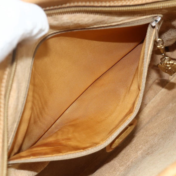 GUCCI Micro GG Supreme Shoulder Bag PVC Beige Gold 001 115 5443 Auth 175795