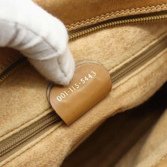 GUCCI Micro GG Supreme Shoulder Bag PVC Beige Gold 001 115 5443 Auth 175795