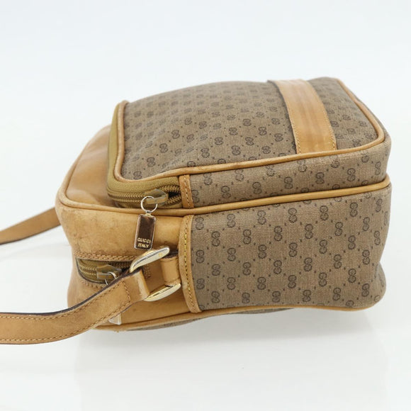 GUCCI Micro GG Supreme Shoulder Bag PVC Beige Gold 001 115 5443 Auth 175795
