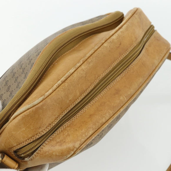 GUCCI Micro GG Supreme Shoulder Bag PVC Beige Gold 001 115 5443 Auth 175795