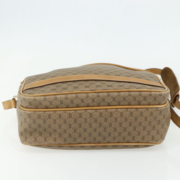 GUCCI Micro GG Supreme Shoulder Bag PVC Beige Gold 001 115 5443 Auth 175795