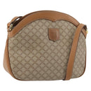 CELINE Macadam Canvas Shoulder Bag PVC Beige Gold Auth 175797A-1