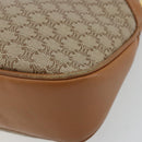 CELINE Macadam Canvas Shoulder Bag PVC Beige Gold Auth 175797A-8