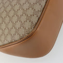 CELINE Macadam Canvas Shoulder Bag PVC Beige Gold Auth 175797A-17