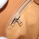 CELINE Macadam Canvas Shoulder Bag PVC Beige Gold Auth 175797A-22