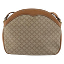 CELINE Macadam Canvas Shoulder Bag PVC Beige Gold Auth 175797A-2