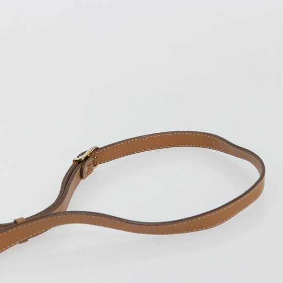 CELINE Macadam Canvas Shoulder Bag PVC Beige Gold Auth 175797A