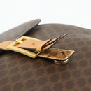 CELINE Macadam Canvas Shoulder Bag PVC Leather Brown Gold Auth 175798-14