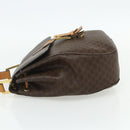 CELINE Macadam Canvas Shoulder Bag PVC Leather Brown Gold Auth 175798-4
