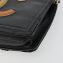 CHANEL COCO Mark Chain Shoulder Bag Patent leather Black Silver CC Auth 175799-10