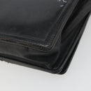 CHANEL COCO Mark Chain Shoulder Bag Patent leather Black Silver CC Auth 175799-12