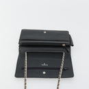 CHANEL COCO Mark Chain Shoulder Bag Patent leather Black Silver CC Auth 175799-15