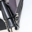 CHANEL COCO Mark Chain Shoulder Bag Patent leather Black Silver CC Auth 175799-21