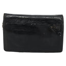 CHANEL COCO Mark Chain Shoulder Bag Patent leather Black Silver CC Auth 175799-3