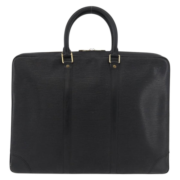 LOUIS VUITTON Epi Porte Documents Voyage Business Bag Black M40321 Auth 175801A