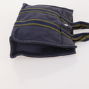 HERMES Fourre Tout PM Hand Bag Canvas 3 Set Navy Black Auth 175803-18
