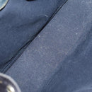 HERMES Fourre Tout PM Hand Bag Canvas 3 Set Navy Black Auth 175803-22