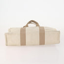HERMES Fourre Tout MM Hand Bag Canvas 3 Set Gray Black beige Auth 175804-16