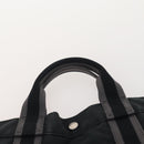 HERMES Fourre Tout MM Hand Bag Canvas 3 Set Gray Black beige Auth 175804-22