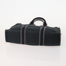 HERMES Fourre Tout MM Hand Bag Canvas 3 Set Gray Black beige Auth 175804-23
