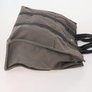 HERMES Fourre Tout MM Hand Bag Canvas 3 Set Gray Black beige Auth 175804-4