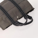 HERMES Fourre Tout MM Hand Bag Canvas 3 Set Gray Black beige Auth 175804-5