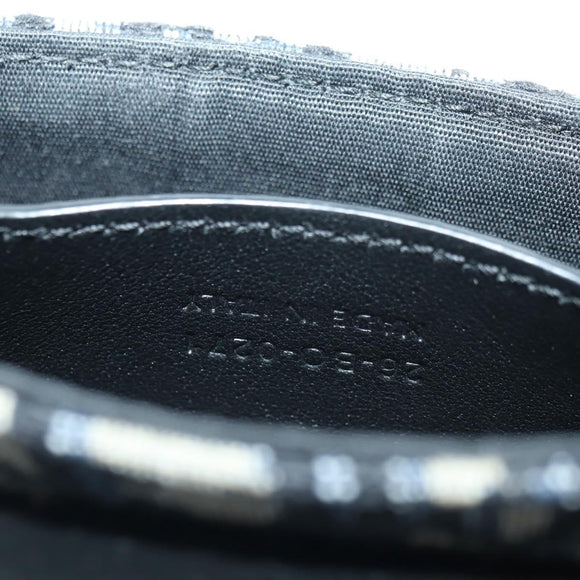 Christian Dior Trotter Canvas Dior Lock Umhängetasche Navy Silber Auth 175822M