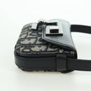 Christian Dior Trotter Canvas Dior Lock Shoulder Bag Navy Silver Auth 175822M-4