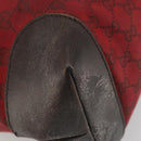 GUCCI GG Canvas Tote Bag Red Gold 308928 Auth 175823-11
