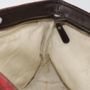 GUCCI GG Canvas Tote Bag Red Gold 308928 Auth 175823-19