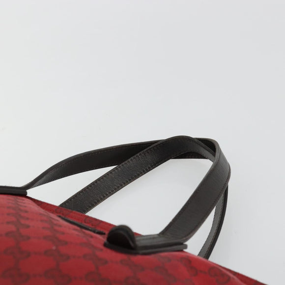 GUCCI GG Canvas Tote Bag Red Gold 308928 Auth 175823