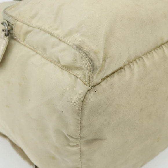 PRADA Backpack Nylon Ivory Silver Auth 175828