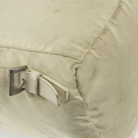 PRADA Backpack Nylon Ivory Silver Auth 175828