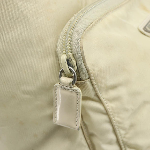 PRADA Backpack Nylon Ivory Silver Auth 175828