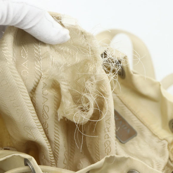 PRADA Backpack Nylon Ivory Silver Auth 175828