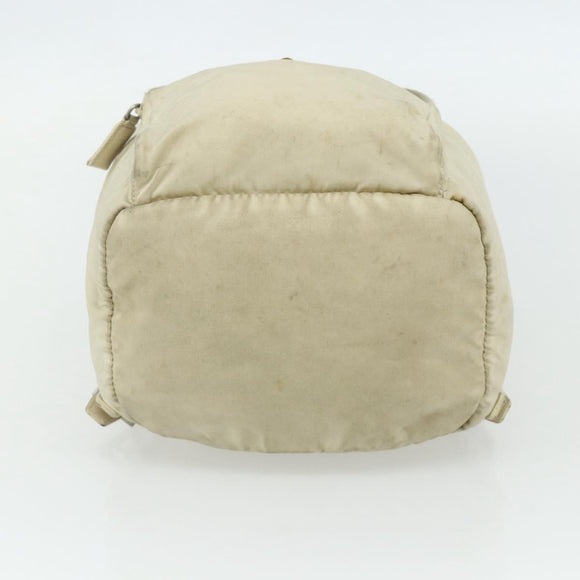 PRADA Backpack Nylon Ivory Silver Auth 175828