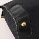 GUCCI GG Canvas Web Sherry Line Boston Bag Black Gold Auth 175830A-15