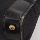 GUCCI GG Canvas Web Sherry Line Boston Bag Black Gold Auth 175830A-16