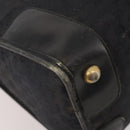 GUCCI GG Canvas Web Sherry Line Boston Bag Black Gold Auth 175830A-17