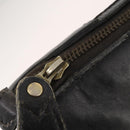 GUCCI GG Canvas Web Sherry Line Boston Bag Black Gold Auth 175830A-10