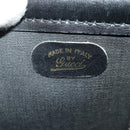 GUCCI GG Canvas Web Sherry Line Boston Bag Black Gold Auth 175830A-12