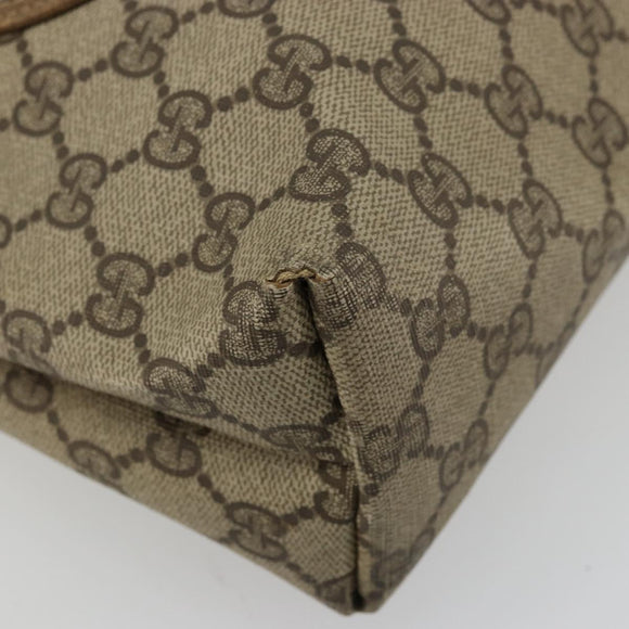 GUCCI GG Supreme Web Sherry Line Tote Bag PVC Beige 002 23 4487 Auth 175837