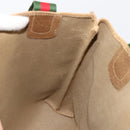 GUCCI GG Supreme Web Sherry Line Tote Bag PVC Beige 002 23 4487 Auth 175837-19