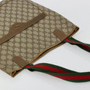 GUCCI GG Supreme Web Sherry Line Tote Bag PVC Beige 002 23 4487 Auth 175837-6