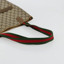 GUCCI GG Supreme Web Sherry Line Tote Bag PVC Beige 002 23 4487 Auth 175837-7