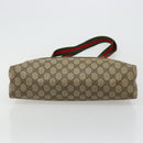 GUCCI GG Supreme Web Sherry Line Tote Bag PVC Beige 002 23 4487 Auth 175837-5