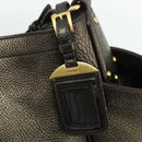 PRADA Shoulder Bag Leather Gold Auth 175839A-9