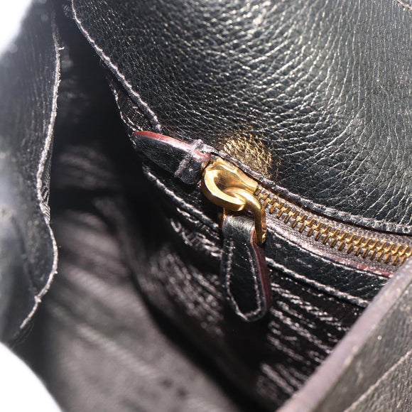 PRADA Shoulder Bag Leather Gold Auth 175839A