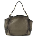 PRADA Shoulder Bag Leather Gold Auth 175839A-2