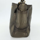PRADA Shoulder Bag Leather Gold Auth 175839A-4